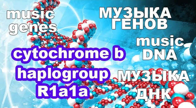 Музыка генома: мелодия митохондриального гена cytochrome b в контексте гаплогруппы R1a1a