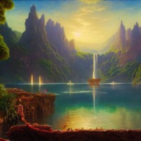 New land of limuria Visionary Art by Adaris New land of limuria Visionary Art by Adaris